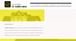 Desktop Screenshot of lomejordecadacasa.es